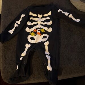 Carter's Black Baby Onesie with Skeleton Design